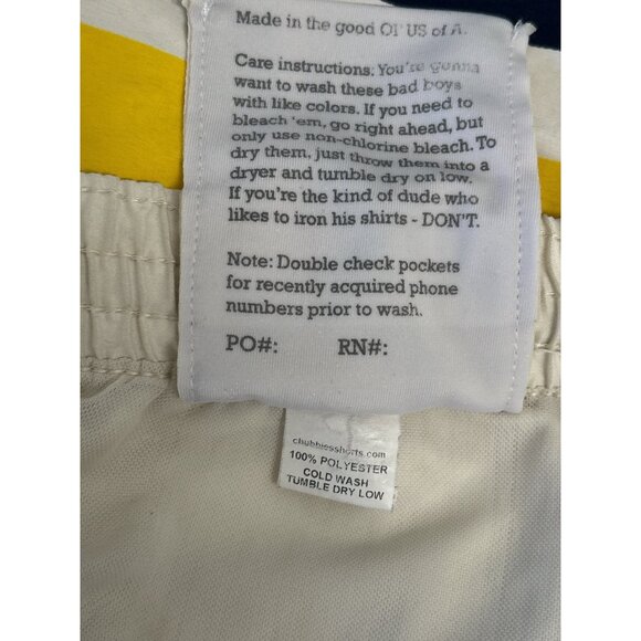 Chubbies USA Swim Trunks Shorts Men’s Large L Rainbow Stripe Retro Board Shorts - Picture 4 of 5